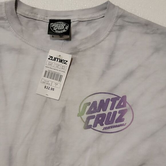 New Santa Cruz Skateboards Womens Tiedye T-Shirt Size S - Picture 3 of 4